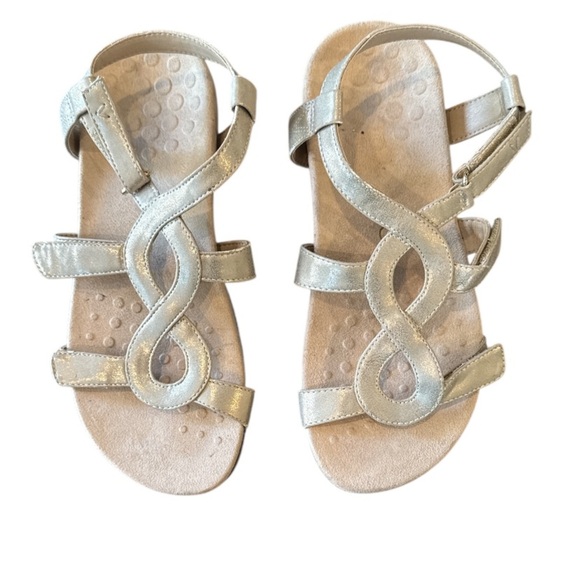 Vionic Jodie Metallic Gold Podiatrist Designed Strappy Sandals Size 9 - Picture 2 of 10